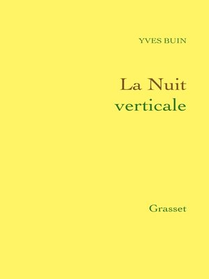 cover image of La Nuit verticale